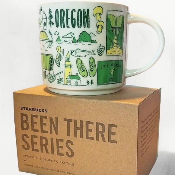 Starbucks Coffee Mug Oregon Been There Series Global Collection 14oz 2024 Green - Picture 4 of 4